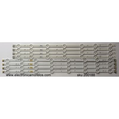 KIT DE LED'S PARA TV SAMSUNG (8 PIEZAS) / BN96-35206A / BN96-35207A / LM41-00001Z / LM41-00001Q / 2013SVS50 / 3228N1 / 131015 / SUSTITUTAS 28770A / 28771A / D3GE-500SMA / D3GE-500SMB / PANEL'S CY-DH050BG / D500BGA / DF500BGA / DH050CSA / T500HVF02 / UN50